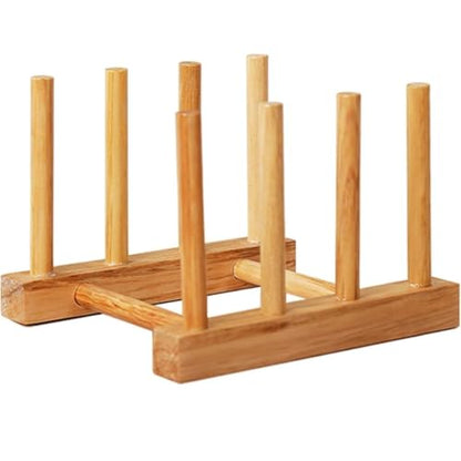 Bamboo Wooden Dish Rack Dishes Drainboard Drying Drainer Storage Holder