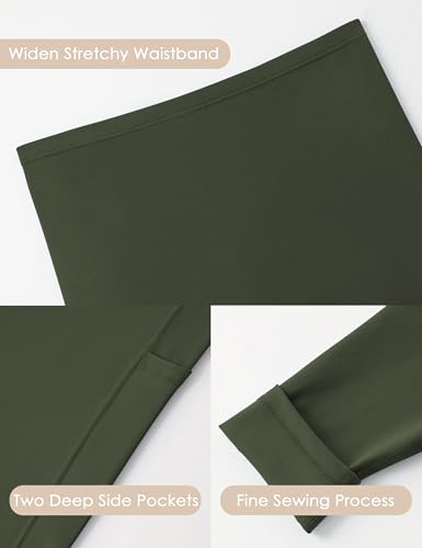 POSHDIVAH Maternity Workout Leggings Pregnancy Yoga Pants Pockets - color: Capri Green, size: X-Large