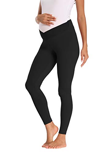 Foucome Women's Maternity Legging Under The Belly - color: Black, size: X-Large
