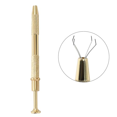 Hordion 4-Claw Pick up Tool Piercing Ball Grabber, Gold Jewel Pickup Tool - color: Gold, size: 1 Pcs