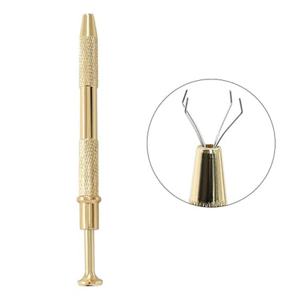 Hordion 4-Claw Pick up Tool Piercing Ball Grabber, Gold Jewel Pickup Tool - color: Gold, size: 1 Pcs