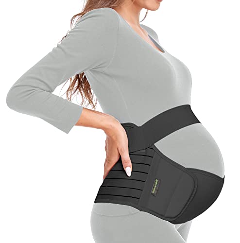 Maternity Belt Pregnancy Belly Band 3 in 1 Support Belt for Pregnant Women - color: Black