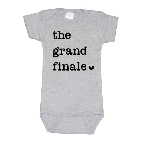 Bump and Beyond Designs Last Child Pregnancy Announcement, The Grand Finale - color: Heather Grey, size: 0-3 Months