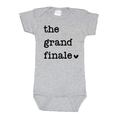 Bump and Beyond Designs Last Child Pregnancy Announcement, The Grand Finale - color: Heather Grey, size: 0-3 Months