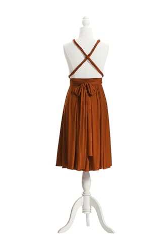 72styles Multi-Way Wrap Short Infinity Dress for Bridesmaids - color: Burnt Orange