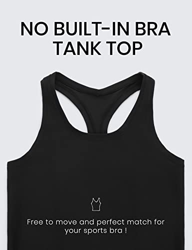 CRZ YOGA Butterluxe Racerback Tank Waist Length - color: Black, size: Medium