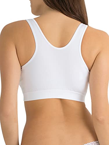 Fruit of the Loom Women's Seamless Pullover Bra – Soft Stretch Fabric with Built-in Cups - color: White, size: Small