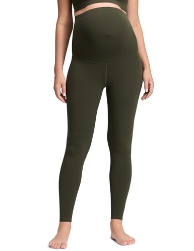 CRZ YOGA Maternity Leggings 28 - color: Olive Green, size: Small