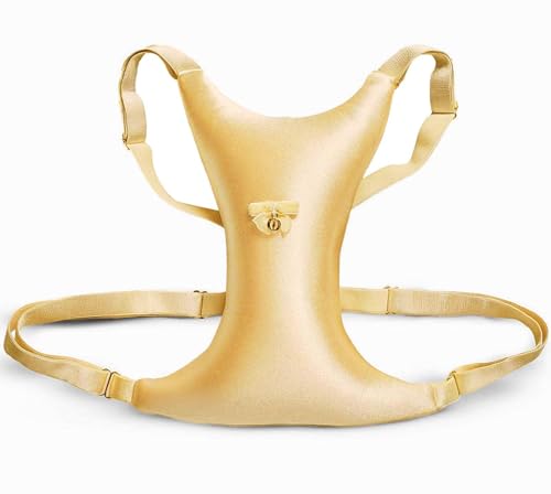 Intimia Breast Pillow for Chest Wrinkles and Side Sleeping - Breast Pillow for Wrinkle Prevention - Chest Wrinkle Pillow for Breast Support (Gold) - color: Gold