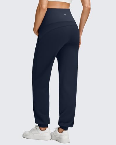 G4Free EverGoing Maternity Pants Over The Belly Pregnancy Joggers Workout - color: Dark Navy, size: Small