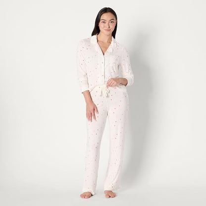 Amazon Essentials x Sofia Grainge Mommy and Me Long Sleeve Pajama Set - color: Ivory Multi Hearts, size: Medium