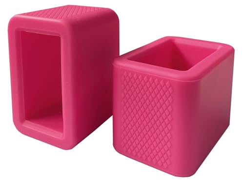 2 PCS Seat Belt Buckle Holder, Silicone Auto Rear Seatbelt Buckle Booster- Keep Upright and Stable, Suitable for Kids - color: Pink