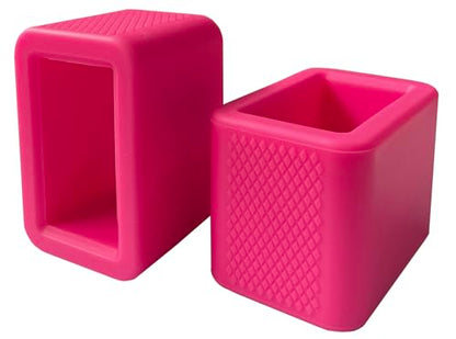 2 PCS Seat Belt Buckle Holder, Silicone Auto Rear Seatbelt Buckle Booster- Keep Upright and Stable, Suitable for Kids - color: Pink
