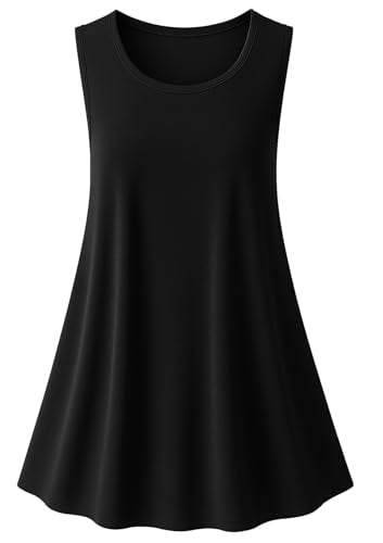 Epic MMA Gear Long Flowy Sleeveless Tunic Top for Women - color: Black, size: Large