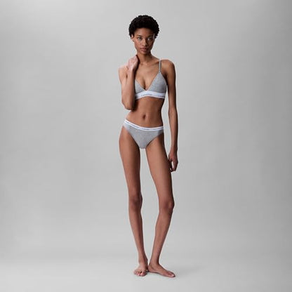Calvin Klein Women's Modern Cotton Lightly Lined Triangle Wireless Bralette - color: Grey Heather, size: 3X
