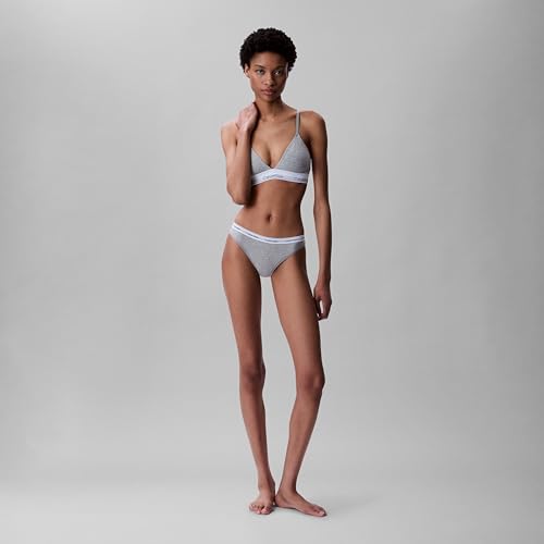 Calvin Klein Women's Modern Cotton Lightly Lined Triangle Wireless Bralette - color: Grey Heather, size: 2X