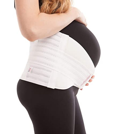GABRIALLA Pregnancy Belly Band - Strong Support, 8" Wide, Made In USA - color: White, size: XX-Large