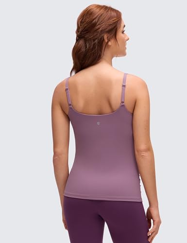 CRZ YOGA Maternity Nursing Tank Tops - color: Light Lavender, size: Large