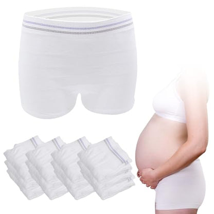HANSILK Mesh Postpartum Underwear Post Bay C-Section Recovery 12 Pack L - color: White-12pcs, size: Large