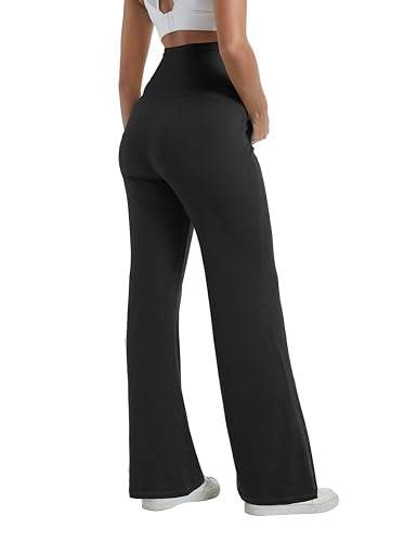 Women's Maternity Pants Wide Leg Trousers - color: Black, size: X-Large