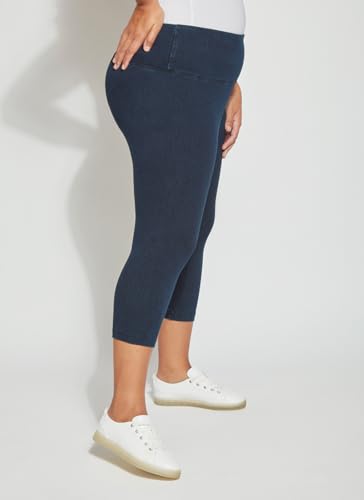 Denim Capri (Plus Size, 21.5" Inseam) - color: Indigo, size: Large