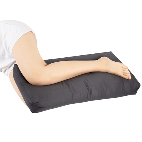 MINUPWELL Knee Pillow for Side Sleepers, 6" Leg Pillow for Side Sleeping, 100% Cotton Fabric Pillow for Between Knees While Sleeping - High Support Alternative for Relieving Leg, Back, and Knee Pain - color: Grey, size: 6in