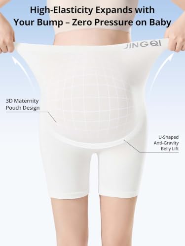 Maternity Underwear High Waisted Seamless Underwear for Women - color: White, size: Large
