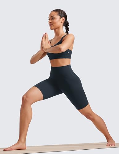 CRZ YOGA Butterluxe Biker Shorts 8" - color: True Navy, size: Large