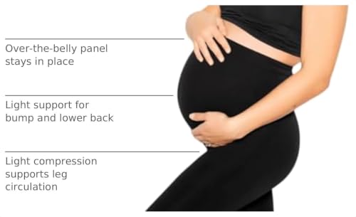 Maternity Leggings for Women Over The Belly Support Ultra Soft Pregnant Woman Yoga Pregnancy Pants - size: Medium
