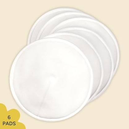 Nintara Baby Reusable Nursing Pads – Pack of 6 with Laundry Bag - size: Pack of 6