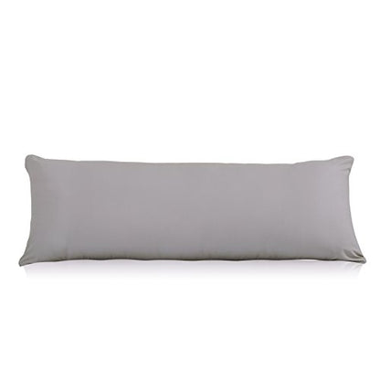 Evolive Ultra Soft Microfiber Body Pillow Cover/Pillowcases 21"x54" with Hidden Zipper Closure (Silver Grey) - color: Silver Grey