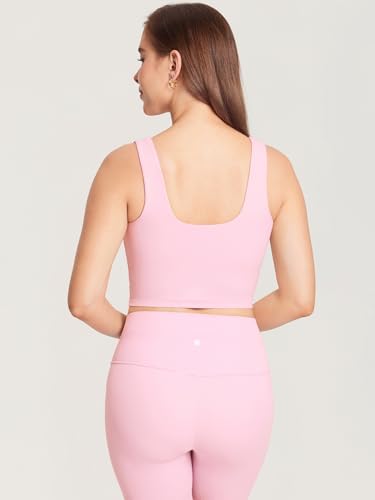 MOMANDA Longline Square Neck Pumping Bras - color: Sweet Pink, size: Large
