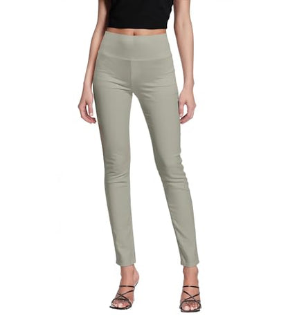 Hybrid & Company Super Comfy Stretch with Full Elastic Waist Pull On Millennium Twill Pant - color: Stone, size: X-Small Long