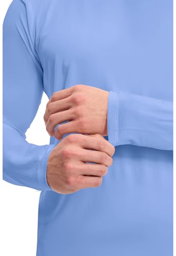 Cherokee Basics Long Sleeve Underscrub for Men Crew Neck Compression Shirt - color: Ciel Blue, size: 3X-Large Big
