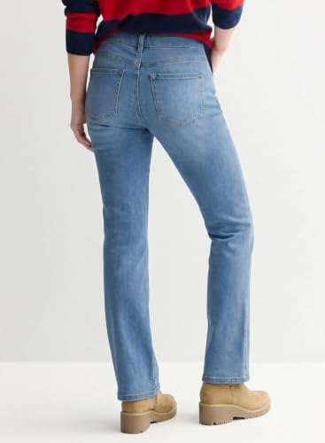 BLENCOT Womens Maternity Jeans Elastic Waist Stretch Pregnancy Denim Pants - color: Ashleigh Blue, size: X-Large