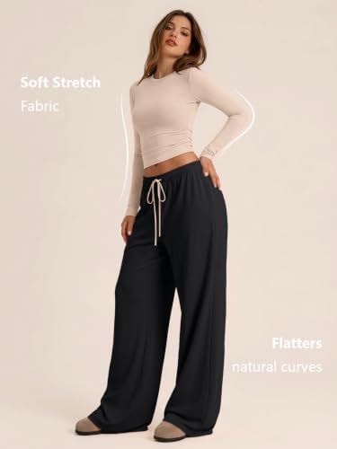 Trendy Queen Women's 2 Piece 2026 Fall Fashion Lounge Set with Pockets - color: Beige Black, size: Small