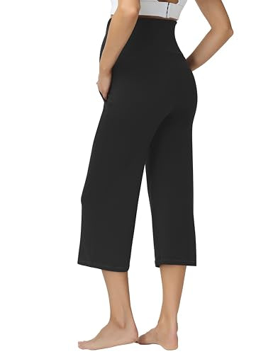 Womens Maternity Pajamas 2 Piece Set Short Sleeve - color: Black, size: X-Large