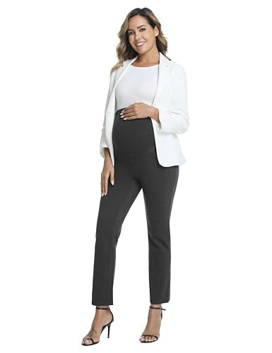 Maternity Pants Work Bootcut Dress Pants - color: Dark Heather Gray, size: XX-Large