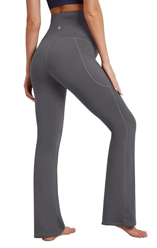Fleece Lined Maternity Pants for Women Soft Maternity Leggings Over Belly - color: Dark Gray, size: Medium