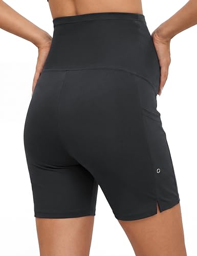 Maternity Swim Board Shorts Over The Belly - color: Dark Grey, size: XX-Large