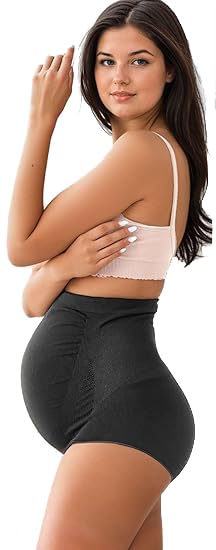 Berkshire Women's Berkshire High Waisted Maternity Underwear, Over Or Under Bump, Soft Seamless L-4x - color: Black, size: 2X Tall