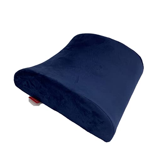 Bookishbunny High Resilience Premium Memory Foam Lumbar Support Cushion Pillow (Navy) - color: Navy