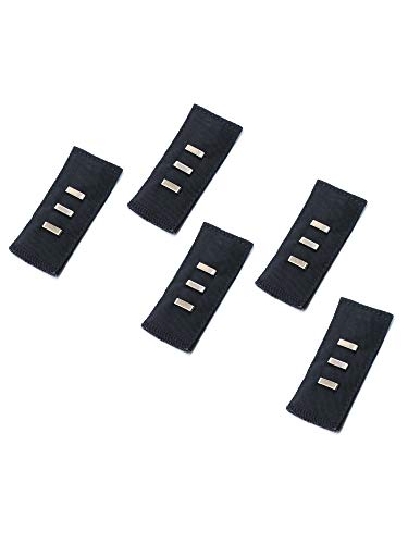 Adjustable Pant Waistband Extension - Instant Comfort, Pants Fit Again (Hook 5-Pack, Black) - color: Black, size: Hook