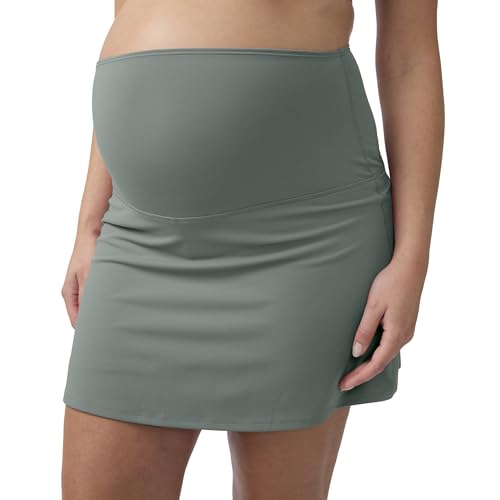 Ingrid & Isabel Basics Active Maternity Skort - color: Sage Green, size: Large