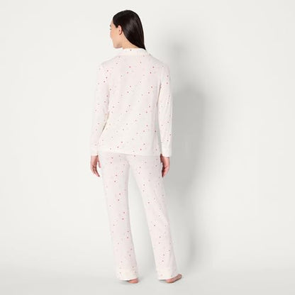 Amazon Essentials x Sofia Grainge Mommy and Me Long Sleeve Pajama Set - color: Ivory Multi Hearts, size: Medium