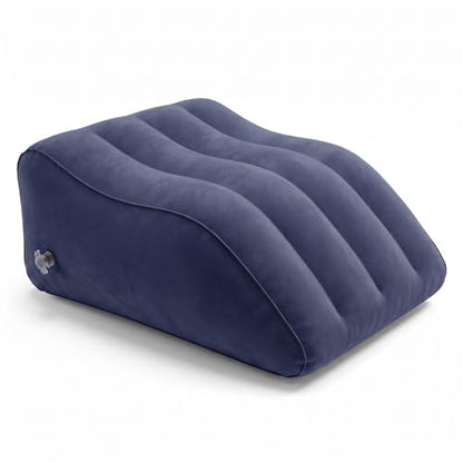 Inflatable Leg Elevation Pillow for Sleeping, Blood Circulation - color: Blue