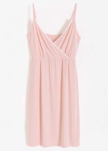 Latuza Women's Viscose Nursing Nightgown and Robe Set - color: Pink, size: X-Large