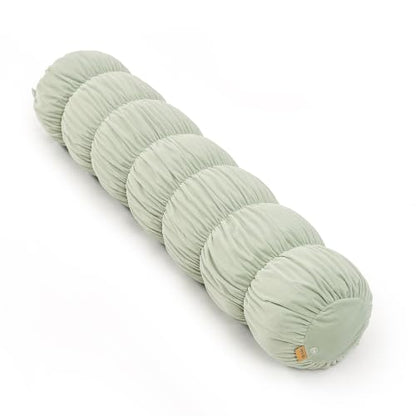 Pat. Pend. Cylinder Pillow for Bed, 39 Inch, Celadon Green - color: Celadon Green, size: 39"x 7.87"
