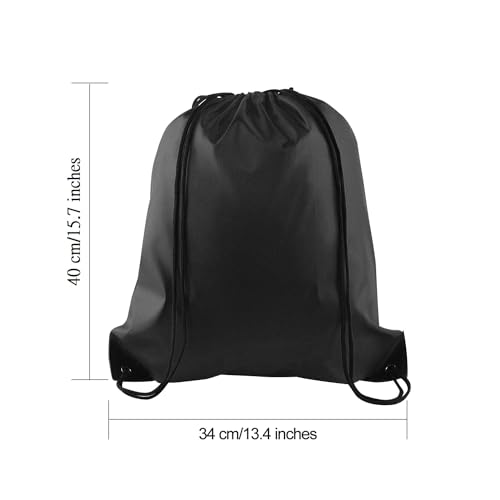 KUUQA 2 Pcs Drawstring Backpack Bags, Black, Blue - color: Black, Blue