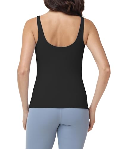 Foucome Maternity Nursing Tank Tops for Breastfeeding - color: Black, size: X-Large